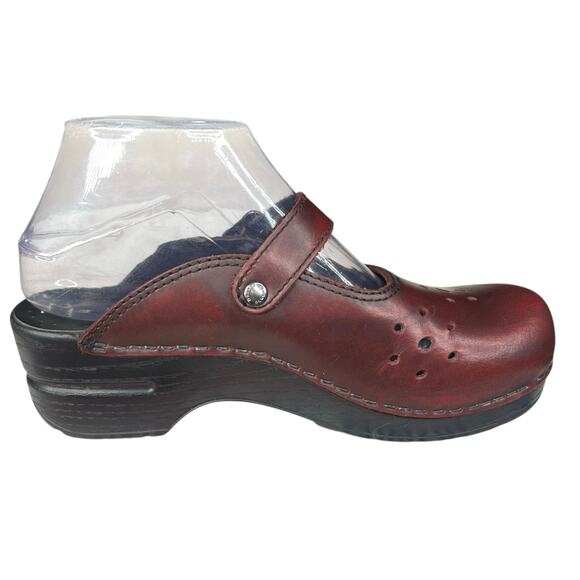 Dansko Women’s Red Merrie Red Leather Mary Jane’s Size 37 US 6.5/7 - Picture 4 of 10